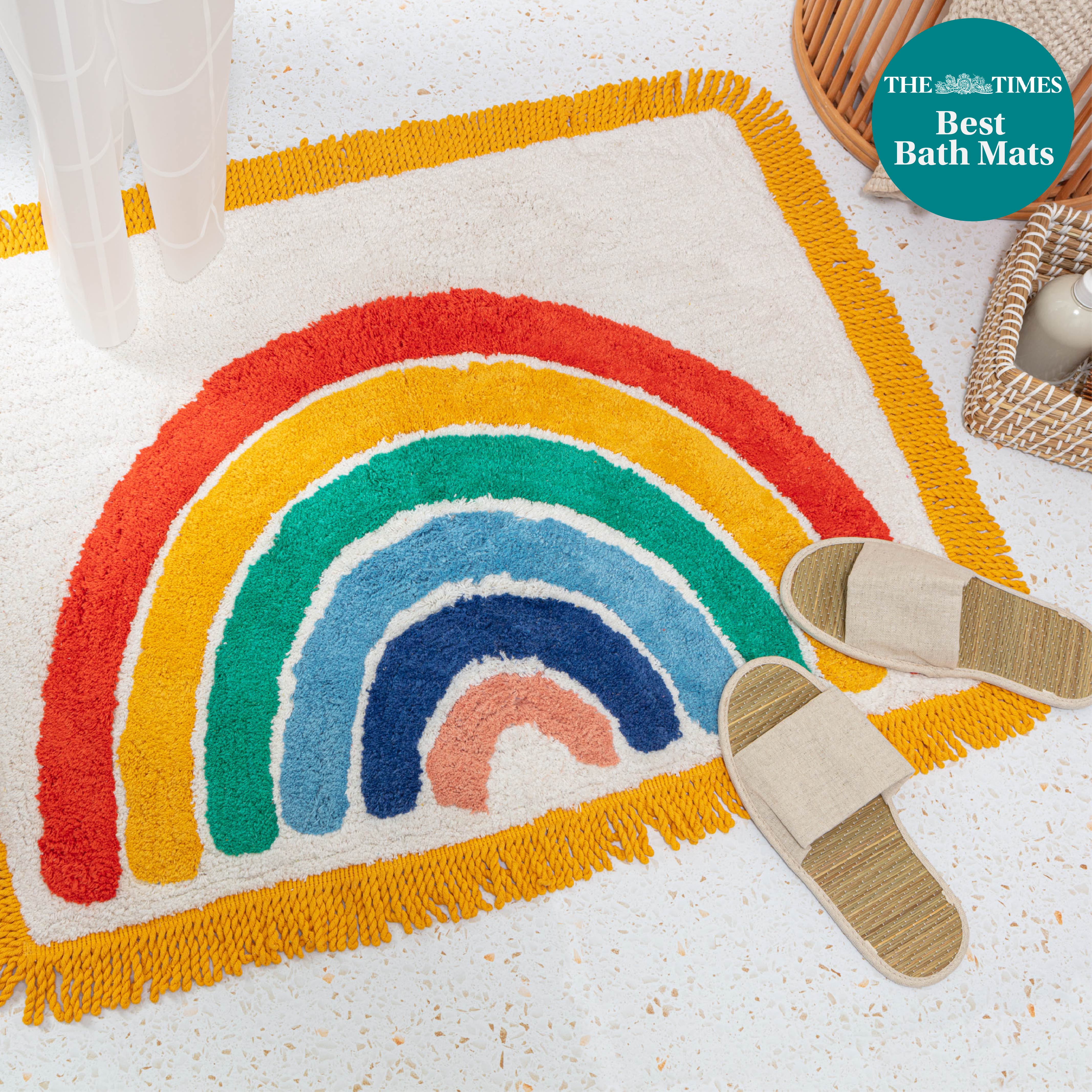 Cali Rainbow - Hand Tufted Bath Mat