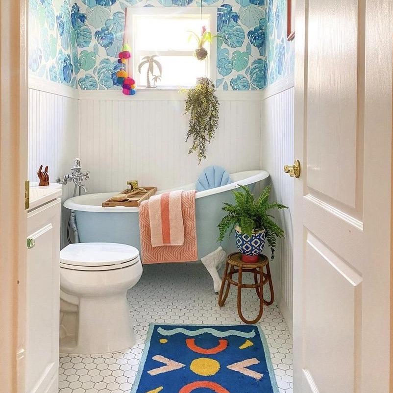 Riviera Bath Mat - Peachy Parrot