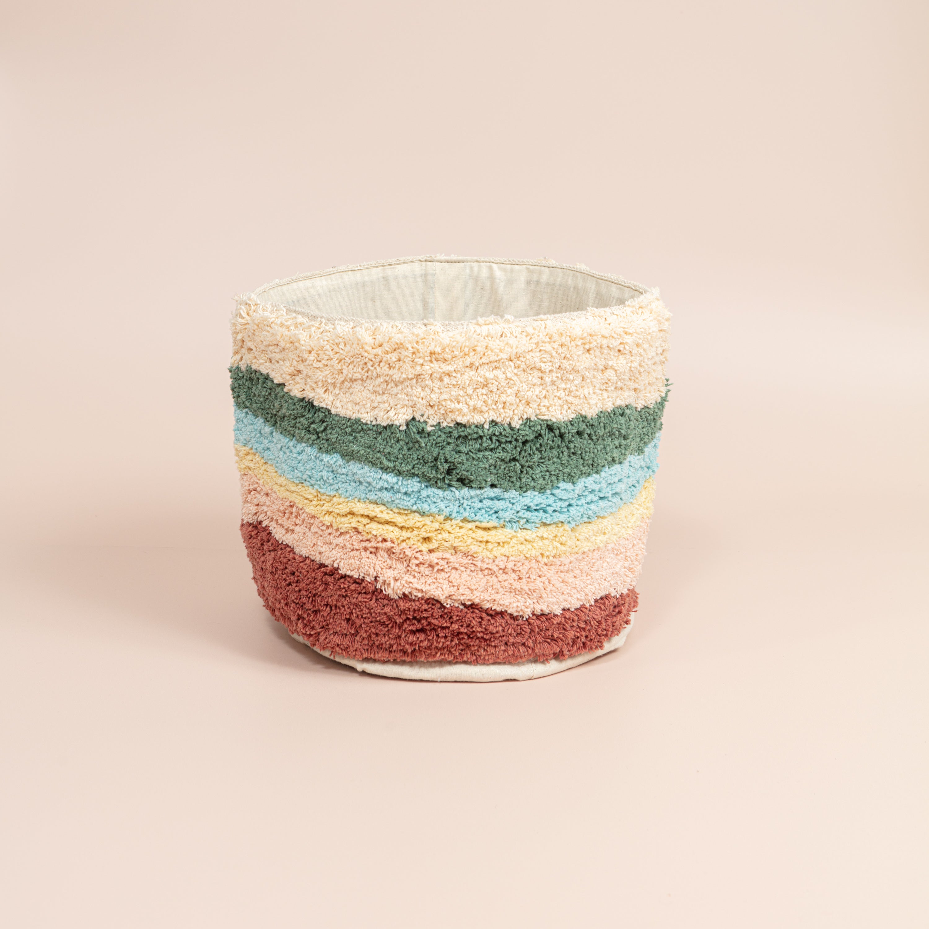 Cali Tufted Basket - Small - Peachy Parrot