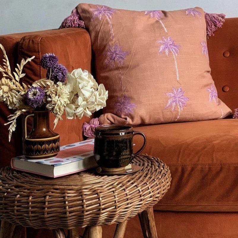 Desert Palm Cushion - Peachy Parrot