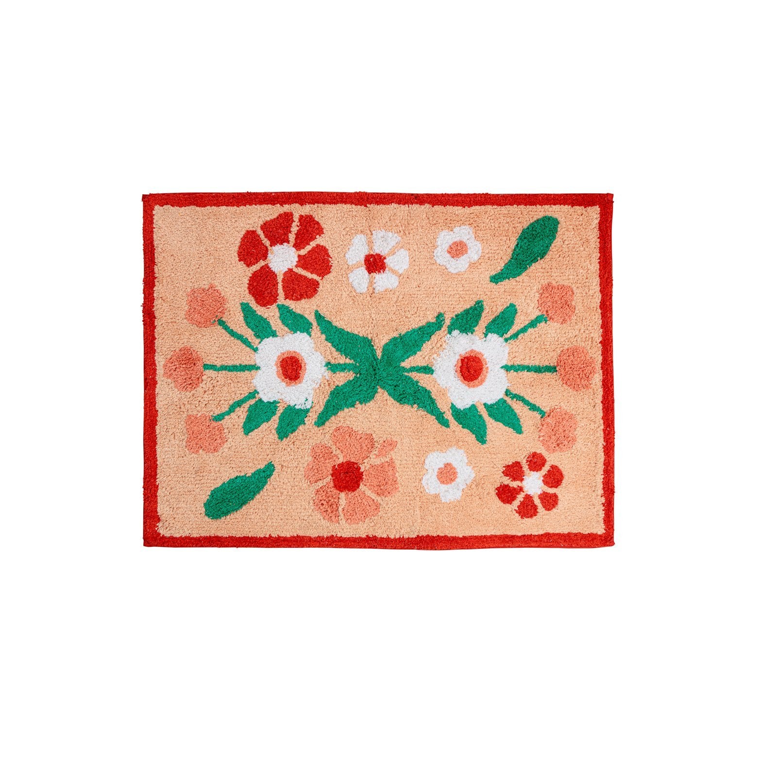 Flower Power Bath Mat - Peachy Parrot