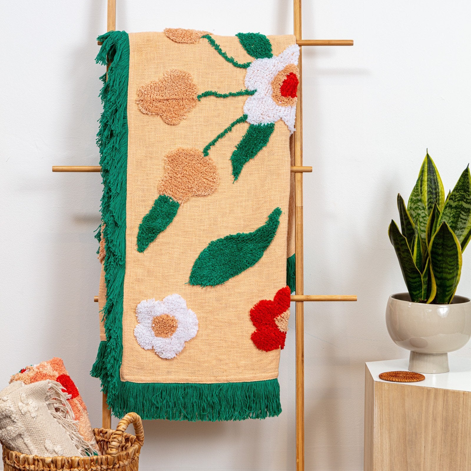 Flower Power Throw - Peachy Parrot