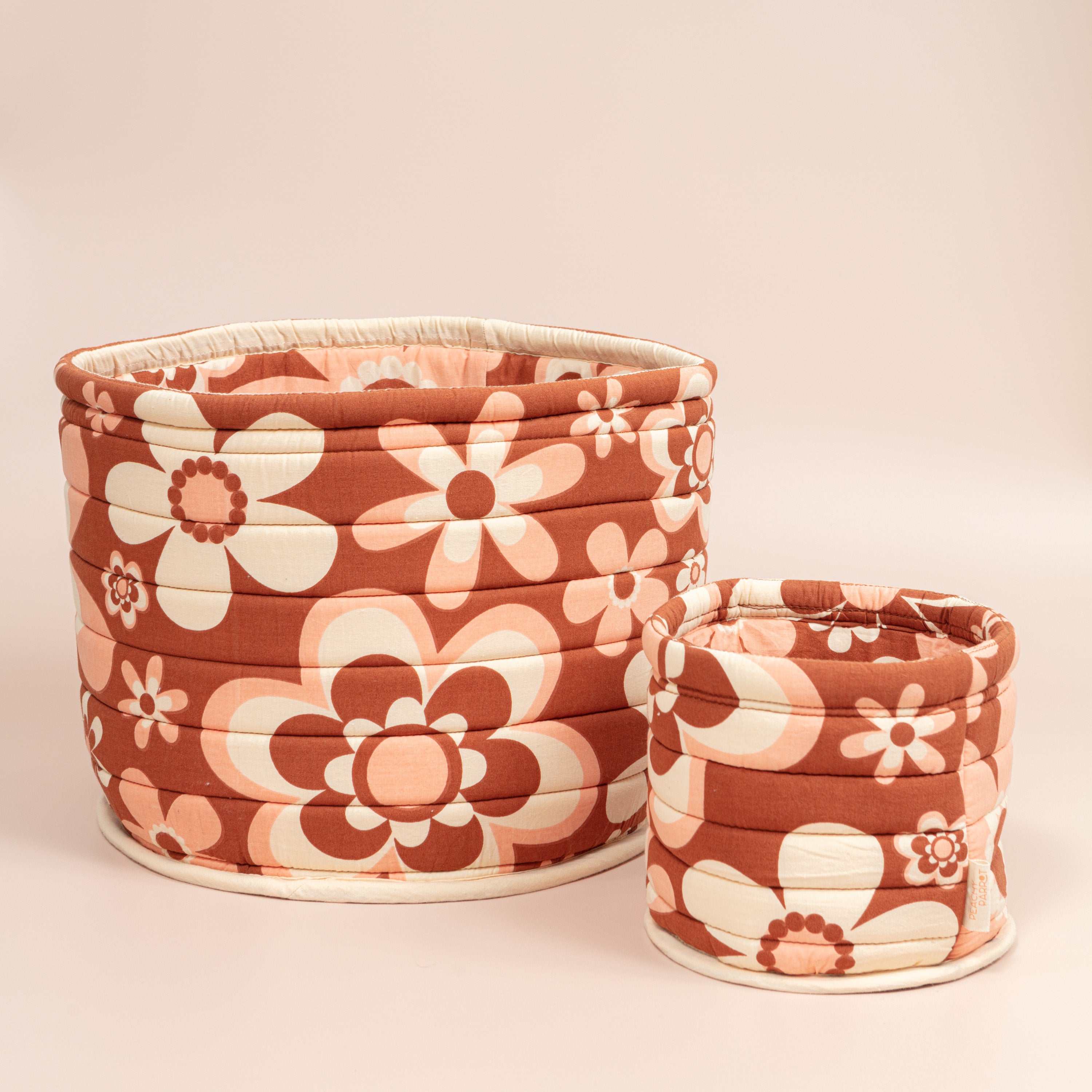 San Fran Quilted Basket - Combo - Peachy Parrot