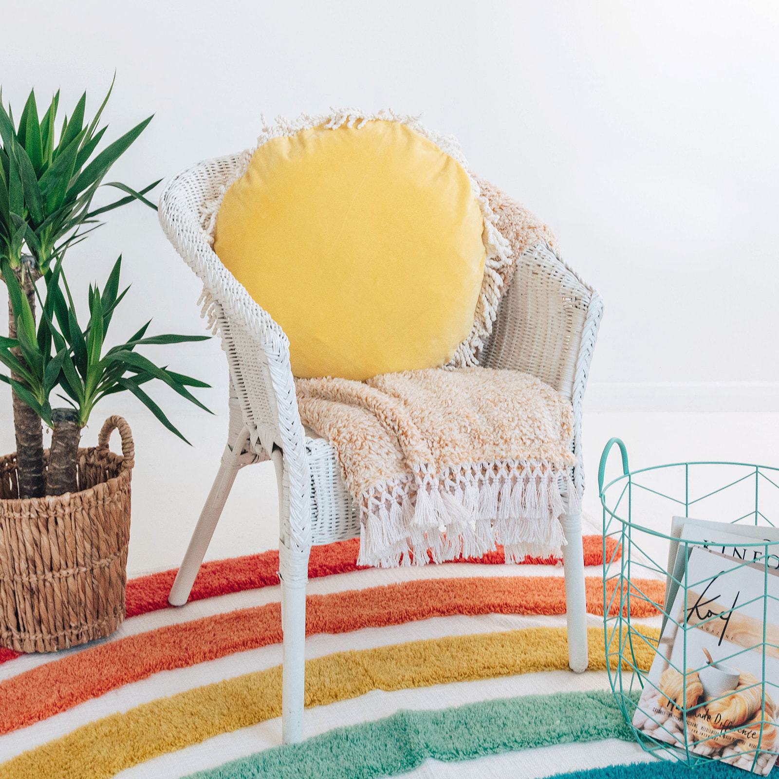 Sun Parasol Cushion - Peachy Parrot